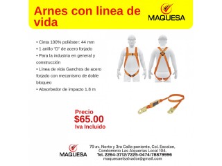 Arnés con Linea de vida
