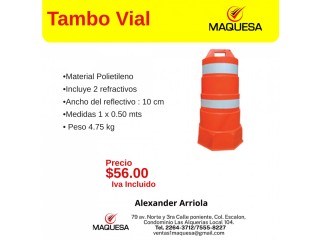 Tambo de seguridad Vial
