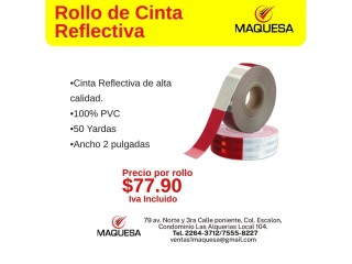 Rollo de cinta reflectiva