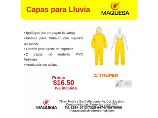 Capas para Lluvia dos piezas