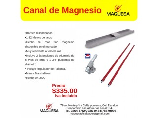 Canal de magnesio para concreto