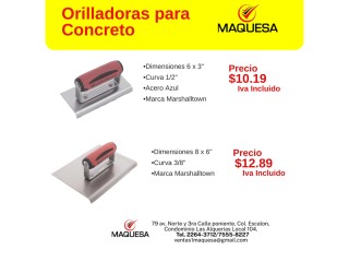 Orilladoras para concreto
