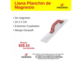 Llanas Planchin de magnesio