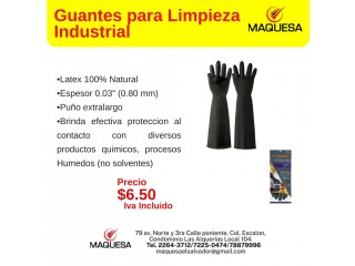 Guantes para Limpieza Industrial Maquesa El Salvador