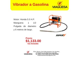 Vibrador a gasolina con manguera JOPER