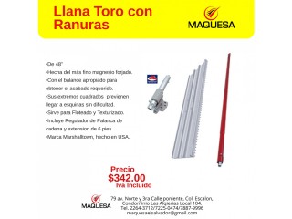 Llana Toro con Ranuras